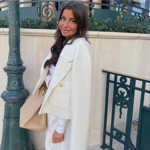 Zara * Cropped Textured Blazer Coat - Picture 7 of 16